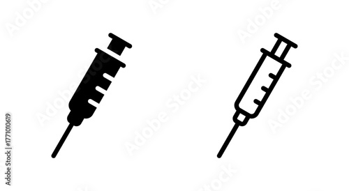 Syringe icon symbol for apps and websites. injection sign and symbol.vaccine icon