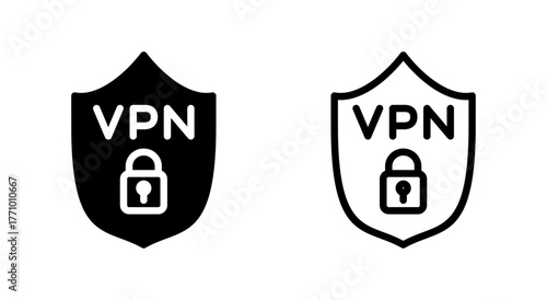 Vpn icon symbol for apps and websites. Private network sign and symbol. virtual private network icon.