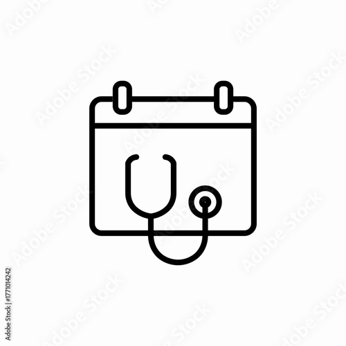 calendar doctor visit day icon sign vector