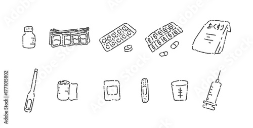 シンプルな医療系セットその２　線のみ