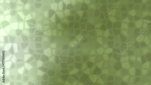 Green mosaic polygon blur background with natural soft tone and elegant abstract light texture.