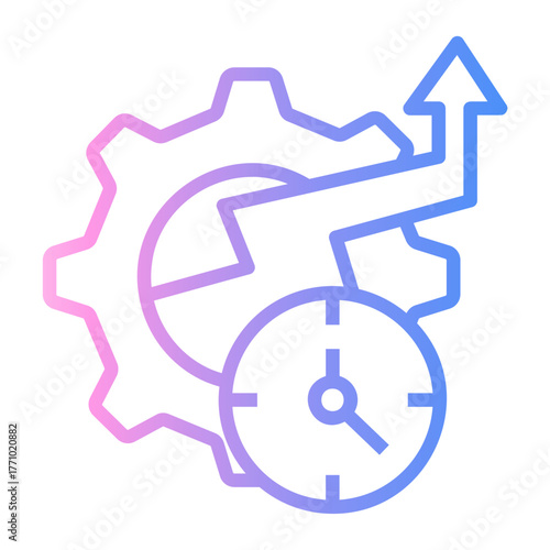 work experience Line Gradient Icon