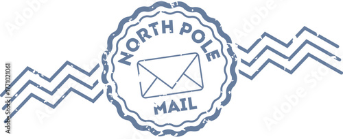 North Pole Mail Postage Stamp