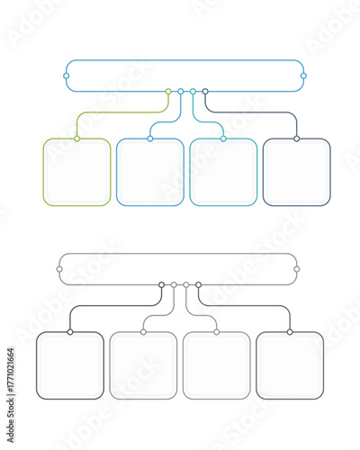 Organizational Chart Templates with Connections Editable Diagrams