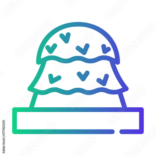 hay bale Line Gradient Icon