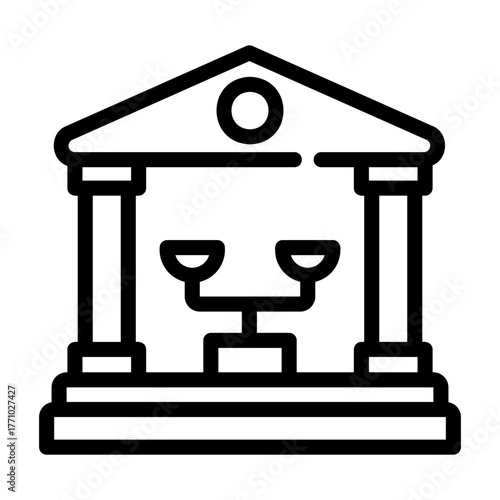 courthouse Line Icon