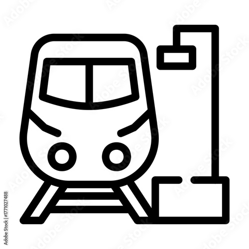 train station Line Icon