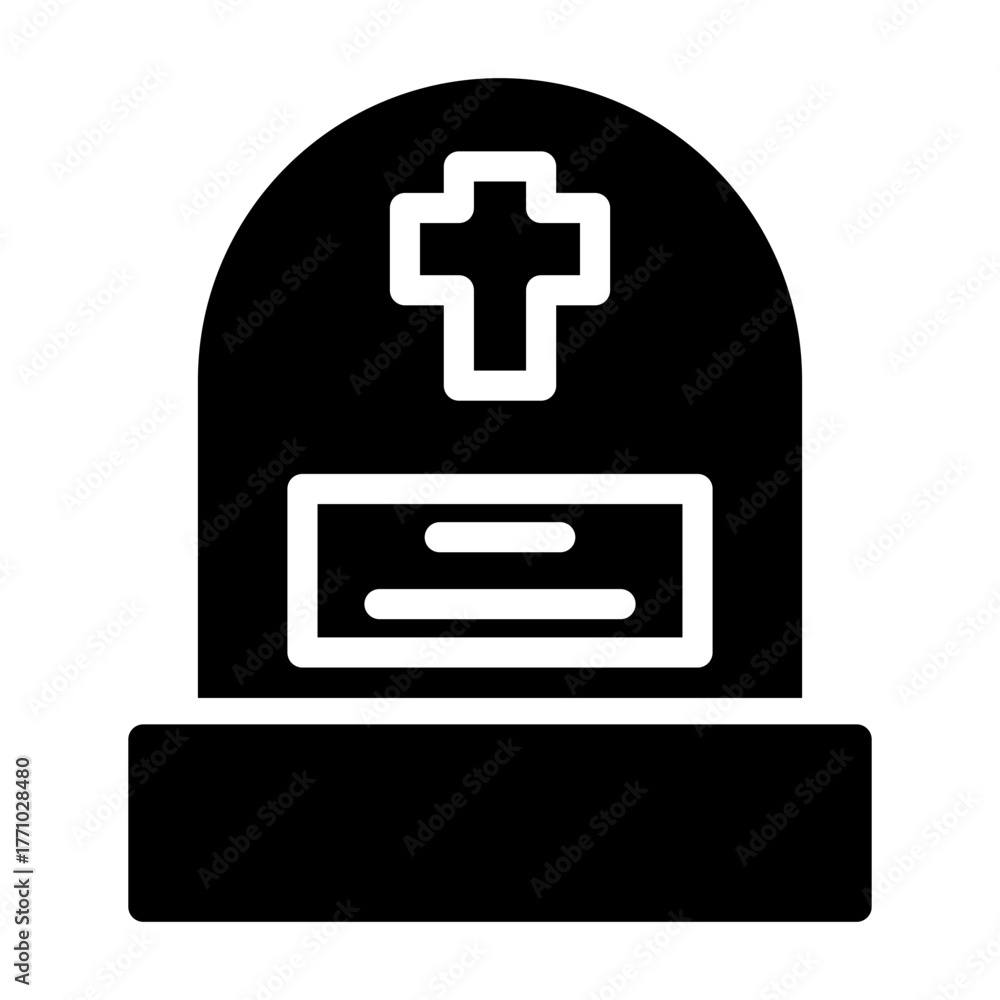 Obraz premium cemetery Solid icon