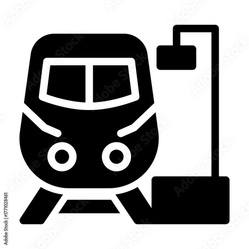 train station Solid icon