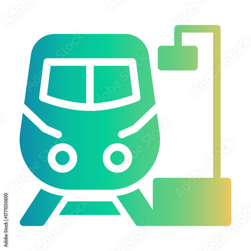 train station Gradient icon