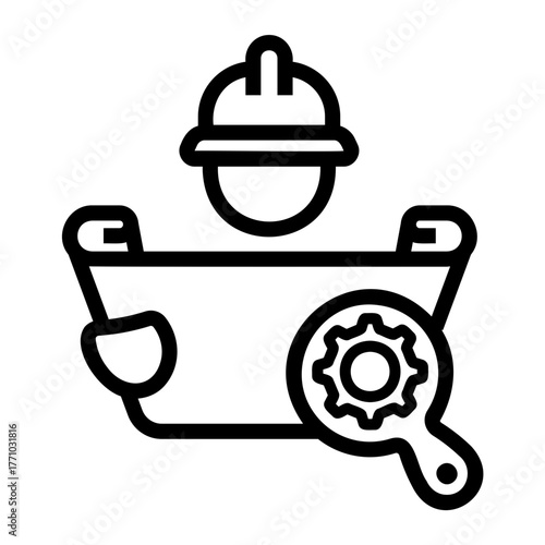 civil engineers Line Icon