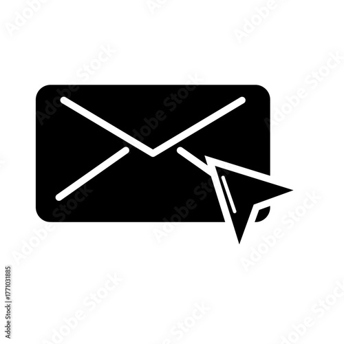 incoming messages glyph. email glyph icon. mail glyph icon. vektor	