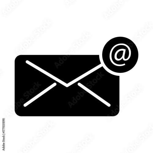 Email glyph icon. mail glyph icon. message glyph icon. vektor.