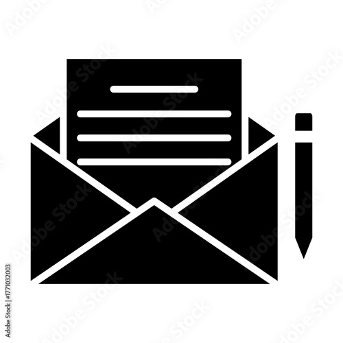 Email glyph icon. mail glyph icon. message glyph icon. vektor. 