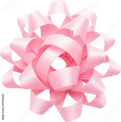 Pink Gift Ribbon Bow, Simple Decorative Wrap for Birthday, Valentine and Celebration, Xmas and Christmas decoration