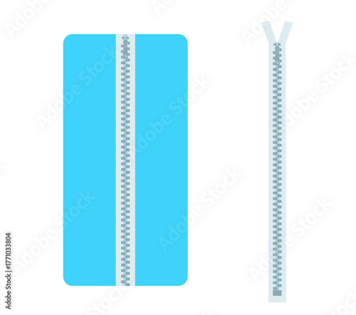 ファスナーとファスナーポーチのイラスト