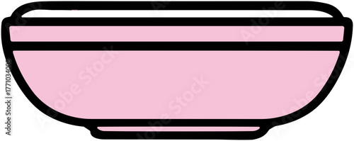 Cute Bowl Icon: Minimal Food Container Symbol