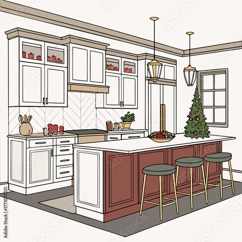 modern kitchen interior