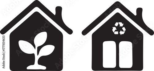 Eco friendly housing concept promoting sustainable living and environmental awareness