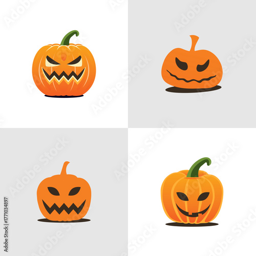 SET ICON PUMPKIN HALLOWEEN D-1.eps