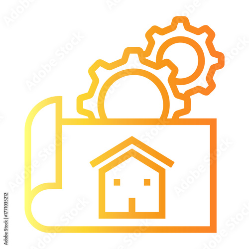 civil engineers Line Gradient Icon