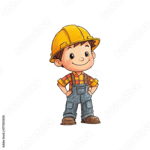 foreman hand drawn vector illustration