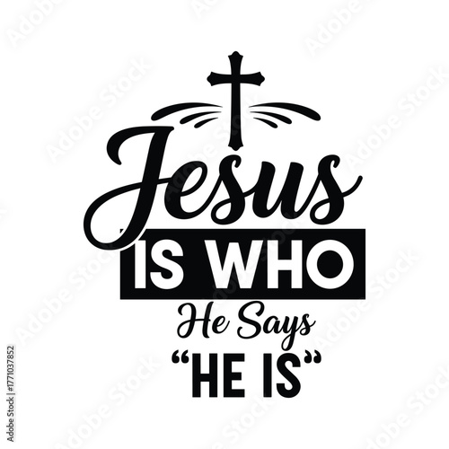 Faithful message of Jesus Christ with a distinctive silhouette, Christian Quote SVG, Religious SVG, Jesus SVG, Faith SVG