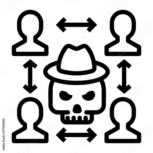 cyber attack Line Icon