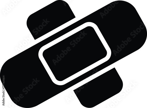 Abstract bandage icon simple graphic symbol for healthcare and first aid concepts clean medical design vector