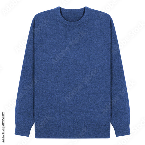Midnight Blue High-quality blank long sleeve sweatshirt mockup with crew neck. Ideal for apparel designers, print-on-demand stores, clothing branding, or digital product previews