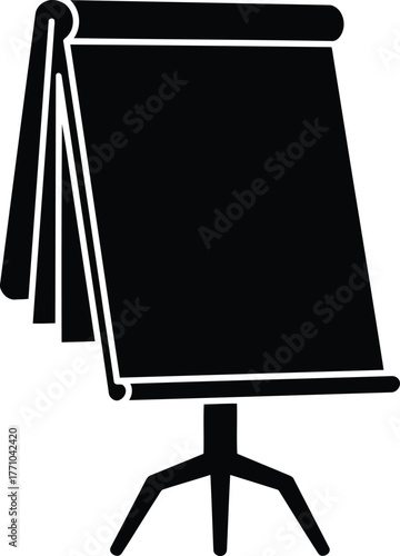 Hand drawn flip chart presentation easel for business meetings and creative brainstorming sessions vector