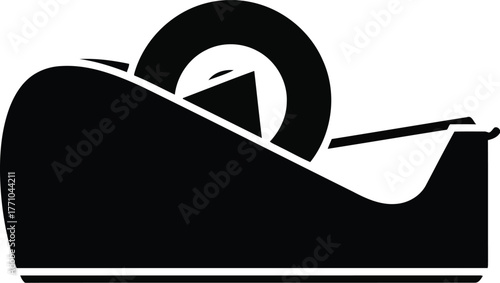 Office supply adhesive tape dispenser icon minimalist vector graphic for business and design projects vector