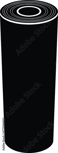 Abstract cylindrical form geometric shape isolated object modern minimalist design element vector