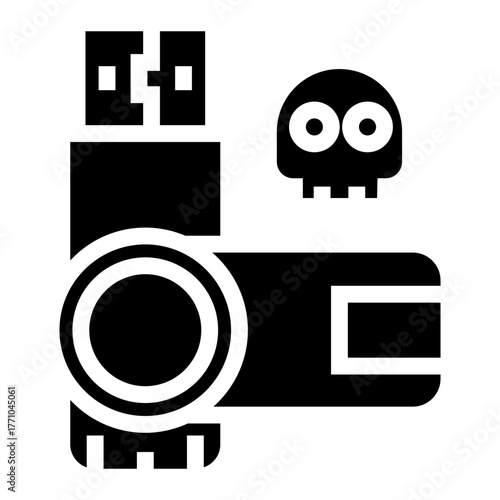 cyber attack Solid icon