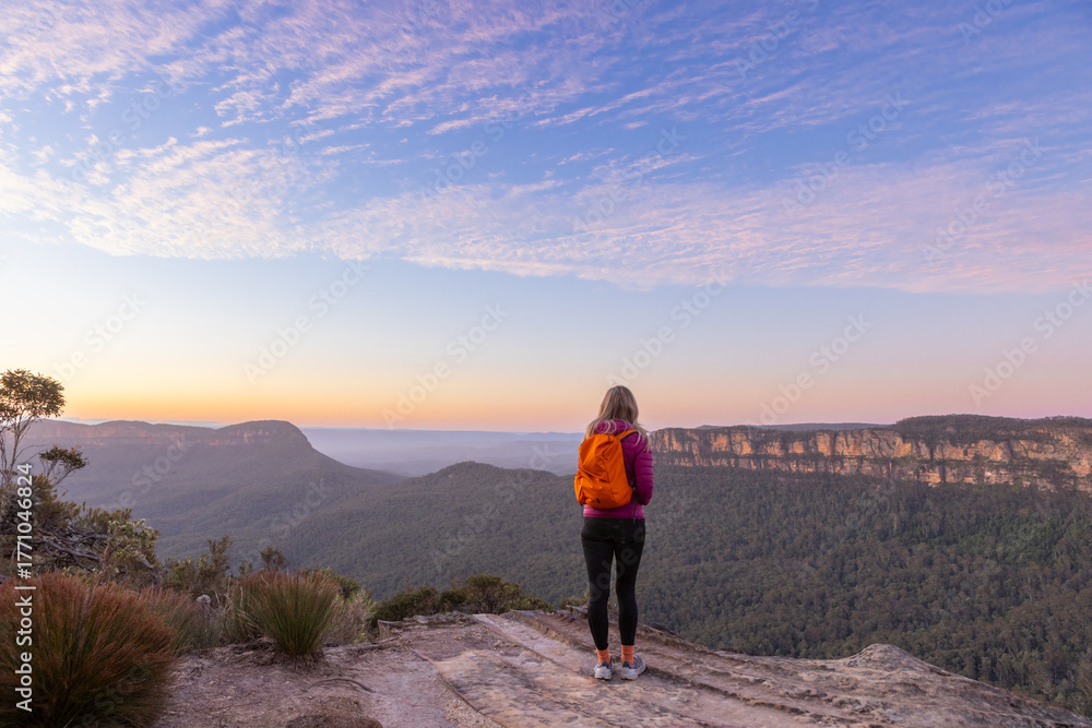 Fototapeta premium Visitor to the Blue Mountains Australia