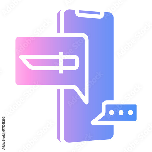cyber attack Gradient icon