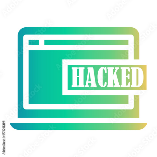 cyber attack Gradient icon