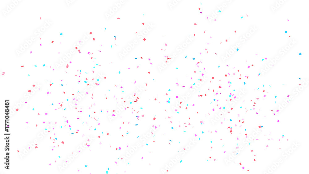 Obraz premium Party Celebration Confetti Transparent Overlay. Colorful Confetti Falling Isolated PNG. Multicolor Confetti Transparent Background. bright confetti isolated on transparent bg