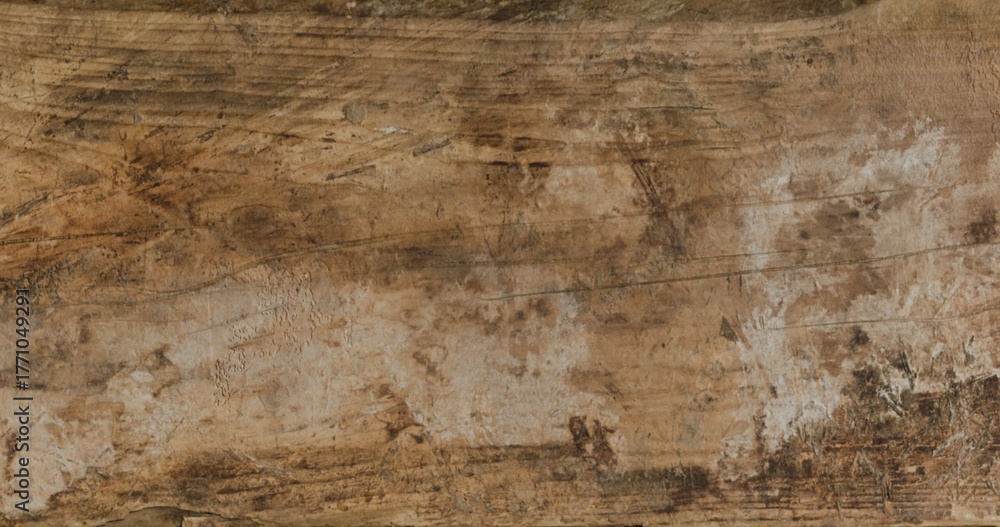 Naklejka premium close up of weathered textured wood surface with natural patterns and rustic details