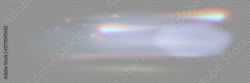 Crystal rays of light, prism refraction, lens flare, crystal glass reflection effect. Prism vector, realistic light leak effect with spectral flare.