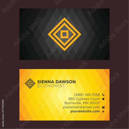 Black And Yellow Business Card Design