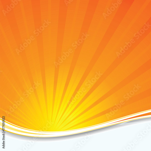 Yellow orange summer sun light burst