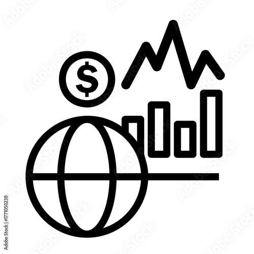 global marketing Line Icon