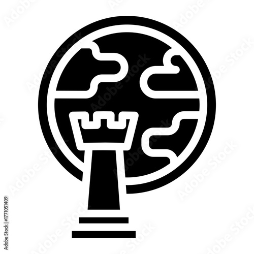 global marketing Solid icon