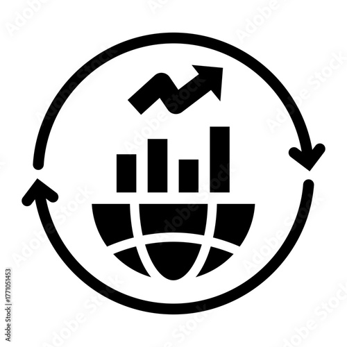 global marketing Solid icon