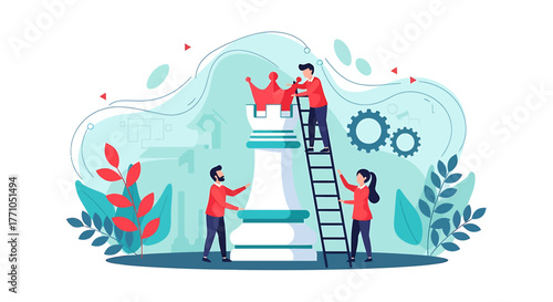 Teamwork and Strategy: Placing a Crown on the Chess Piece