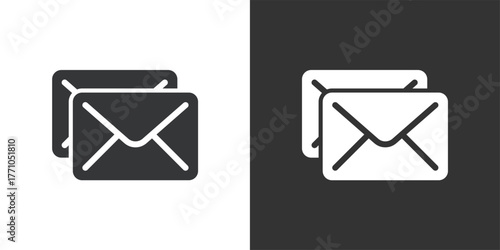 Message icon. Solid glyph series icon