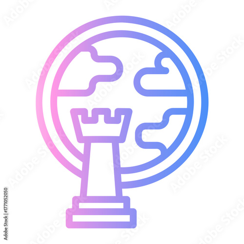 global marketing Line Gradient Icon