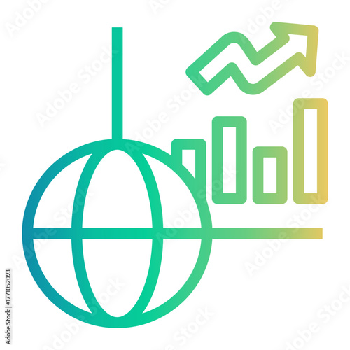 global marketing Line Gradient Icon