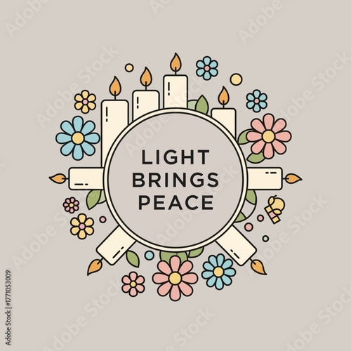 Enlightening Floral and Candle Design for Serenity and Hope